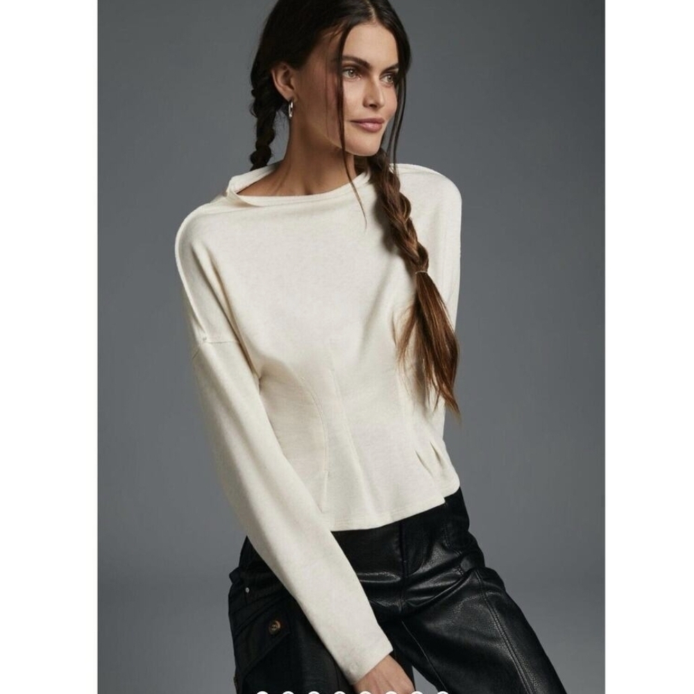 Pilcro Cream Corset Sweater Size XS